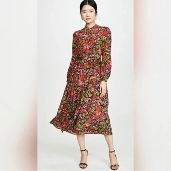 SALONI Dresses & Skirts - NEW SALONI Remi Long Sleeve Silk Dress Size 2 B1204